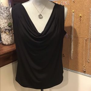 Black sleeveless blouse